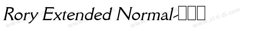 Rory Extended Normal字体转换